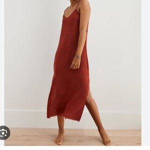 Aerie satin slip midi